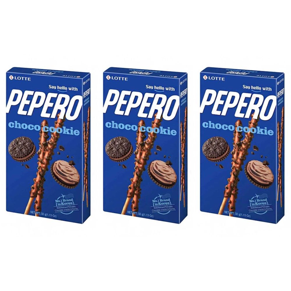 Соломка в шоколаде Lotte Pepero Choco cookie 32 г, 3 шт
