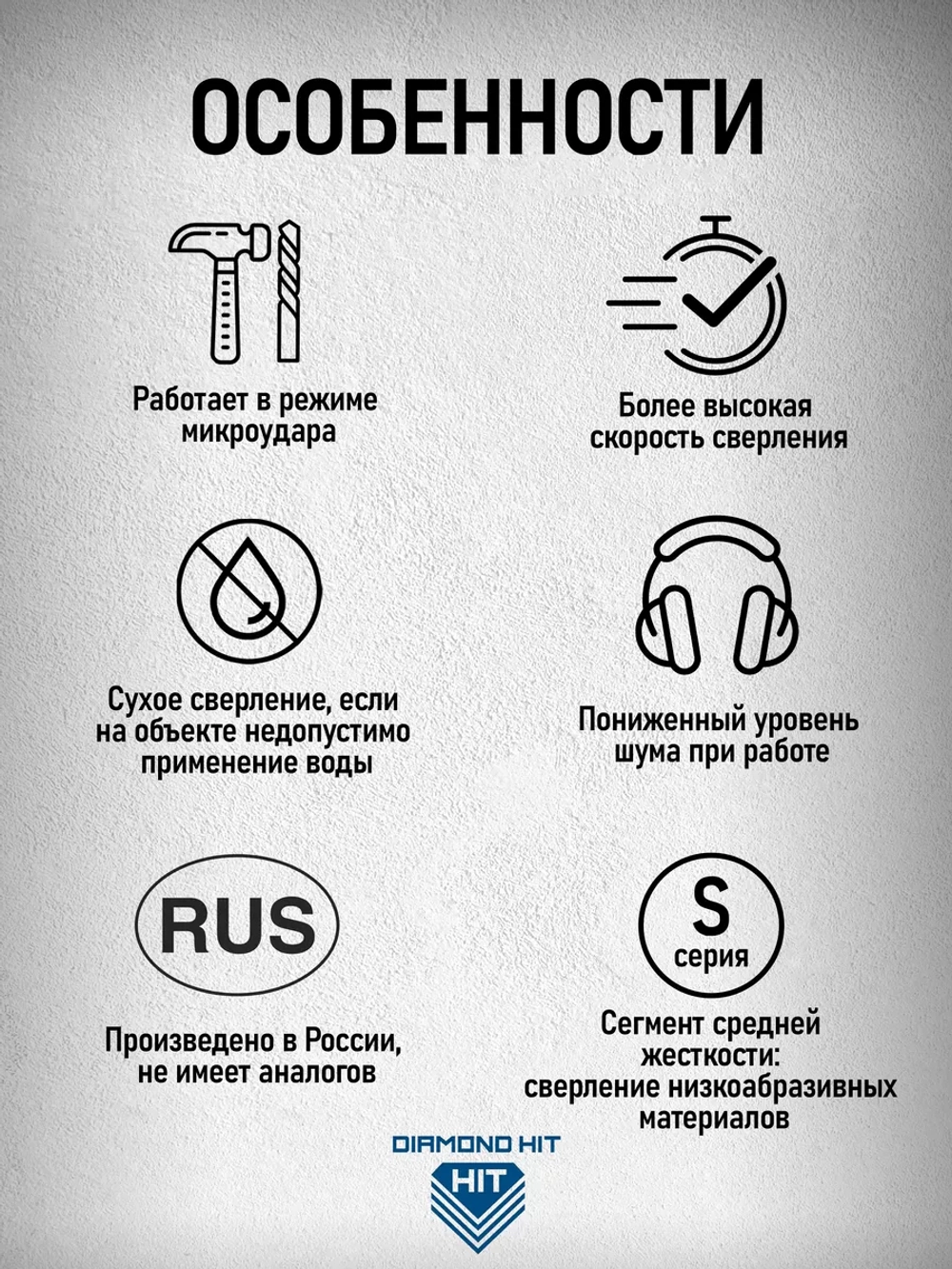 Алмазная коронка по бетону 1 1/4" 52 мм длина 450 мм