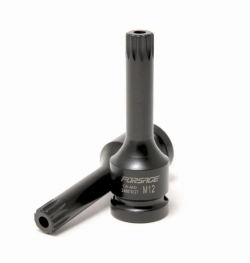 Головка-бита SPLINE глубокая ударная1/2'', M12 с отверстием Forsage F-24807812T