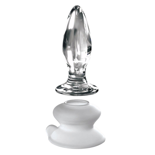 Прозрачная стеклянная пробка 10см с присоской PipeDream Icicles #91 Glass Anal Plug With Suction Cup Clear 289120