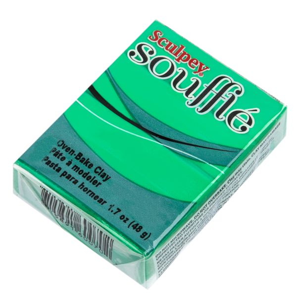 Полимерная глина 48 г, 6007 изумрудный, Sculpey SU