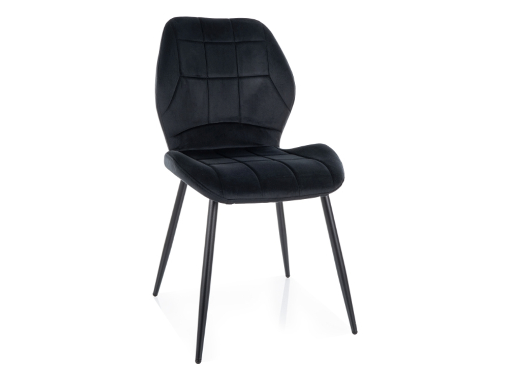 Стул SIGNAL JAKE Velvet Bluvel 19 черный/черный