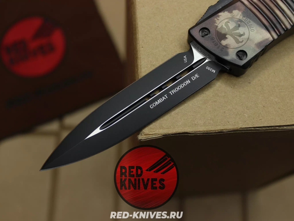 Реплика Microtech Troodon D/E Wood Camo (RED-Knives эксклюзив) RK-440