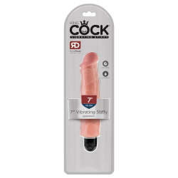 Вибратор реалистик King Cock Stiffy телесный, 18 см