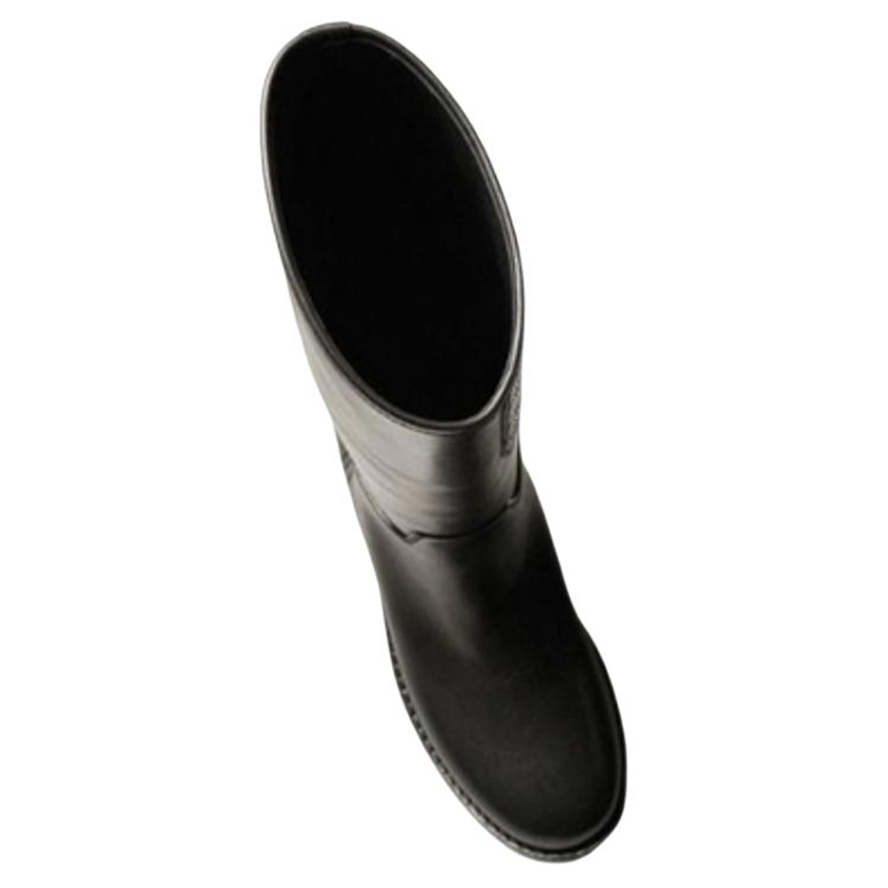 CHANEL Leather Calfskin Knee high Boots Women"s Black