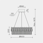 Подвесная люстра MODELUX ML.830.600 GD