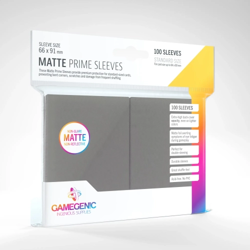 Протекторы для карт Matte Prime Sleeves Dark Gray (100)