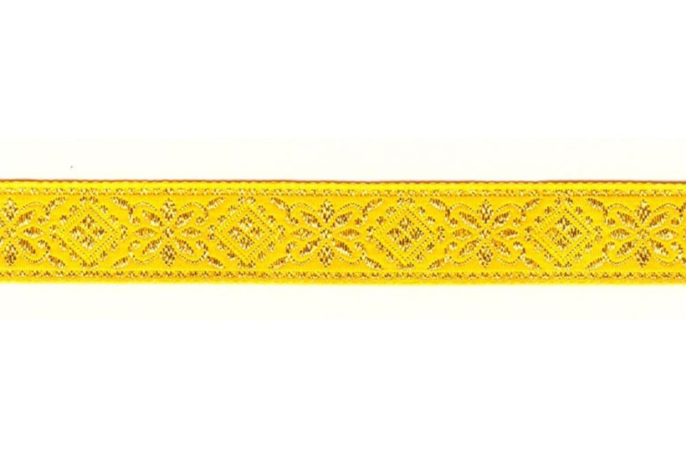 Тесьма жаккард с метанитом, рис. 9824, ш. 2,2 см