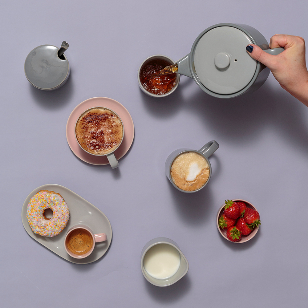 Тарелка сервировочная cafe concept 19,6х12,5 см серая
