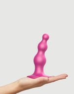 Розовая насадка Strap-On-Me Dildo Plug Beads size S (Цвет: розовый)