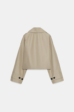 КОРОТКАЯ ДВУБОРТНАЯ КУРТКА-ТРЕНЧ — ZARA