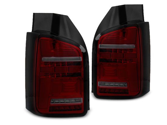 Фонари задние VW T5 04.03-09 RED SMOKE FULL LED SEQ INDICATOR