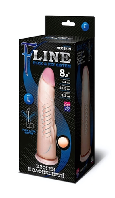 Фаллоимитатор гибкий на присоске "F" LINE L №8,8 (Цвет: телесный)