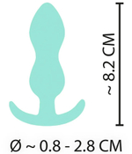 Аквамариновая анальная втулка Mini Butt Plug - 8,2 см. (Цвет: аквамариновый)