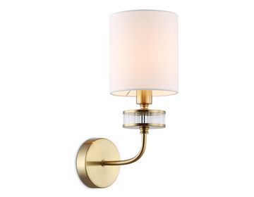 Настенный светильник с абажуром 1*Е14 LH71255 BS/WH латунь/белый High Light Classic Ambrella