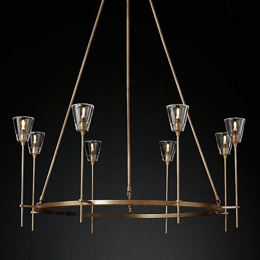 Подвесная люстра Imperiumloft Torche De Verre Round Chandelier 8 40.1551