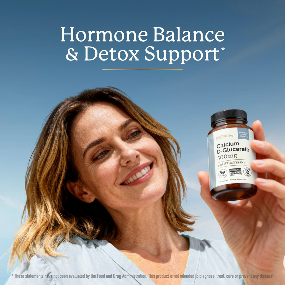 SMNutrition, D-глюкарат кальция и BioPerine®, 90 капсул