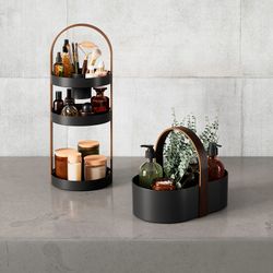 Органайзер Bellwood Caddy, 30х23 см, черный/орех