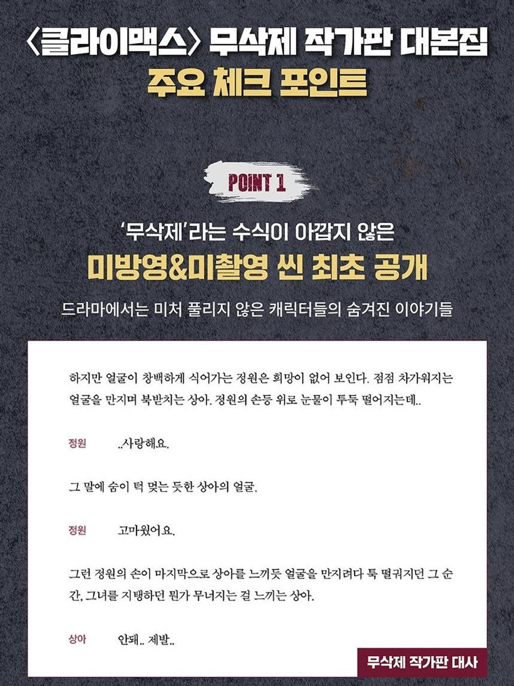 публикация CLIMAX ENA Drama Script Book Korean Version
