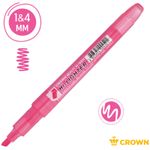 Выделитель текста 1-4мм, Crown, розовый