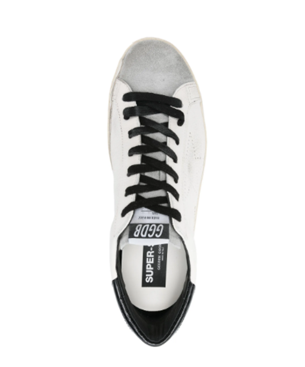 Men's Super-Star Light Beige Leather Perforated Logo