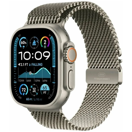 Умные часы Apple Watch Ultra 2 49 мм Natural Titanium Case with Natural Titanium Milanese Loop - M