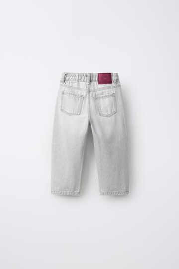 ZARA ДЖИНСЫ STRAIGHT, ЖЕМЧУЖНО-СЕРЫЙ