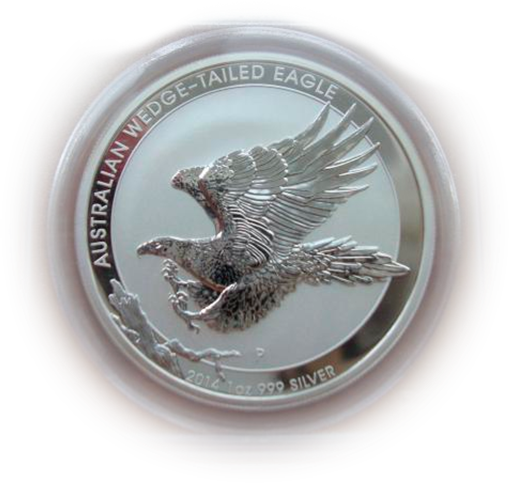 Австралия 1 доллар 2014 Клинохвостый орел СЛАБ PCGS СЕРЕБРО 400