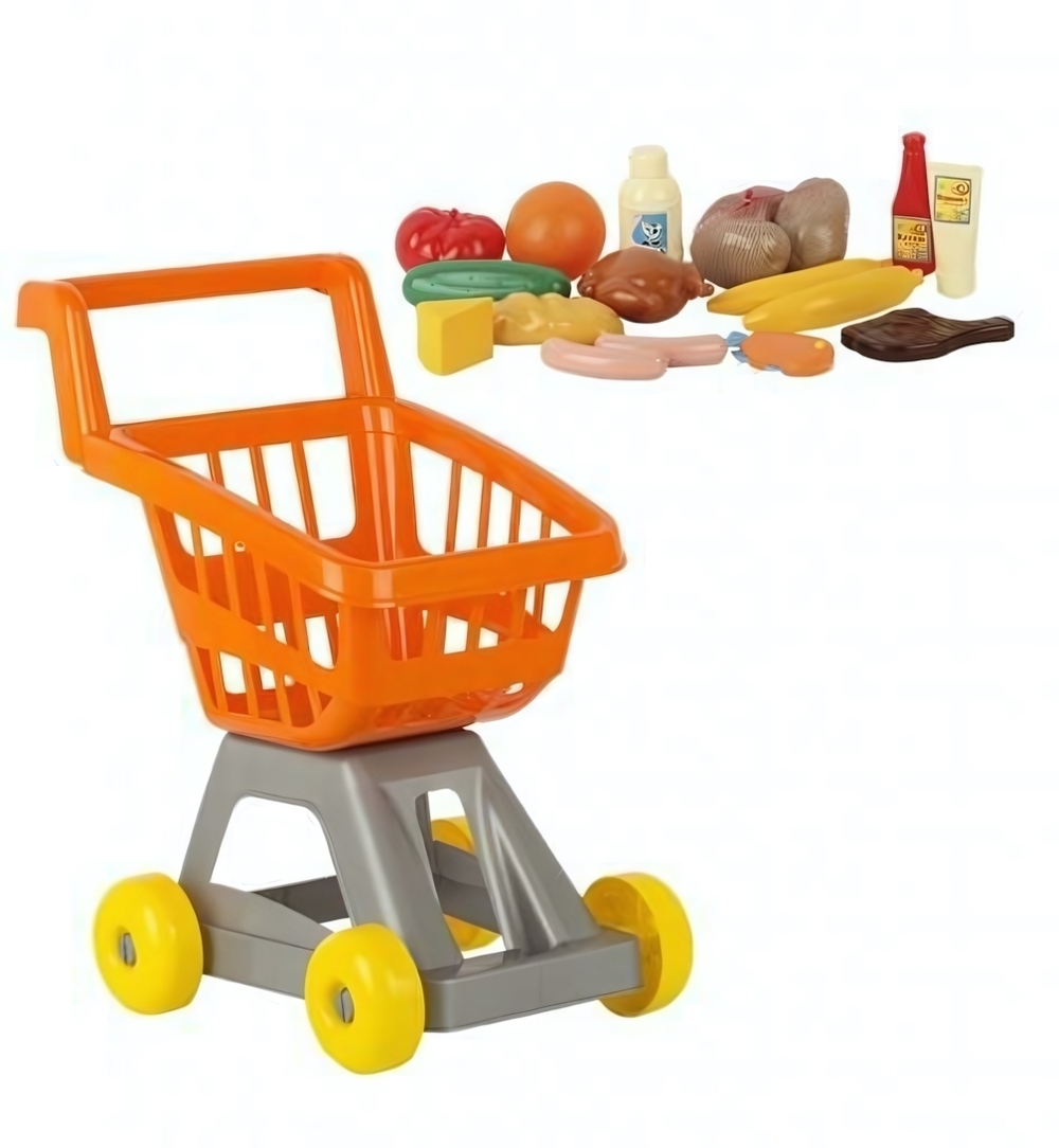 Тележка для супермаркета с продуктами (Совтехcтром)