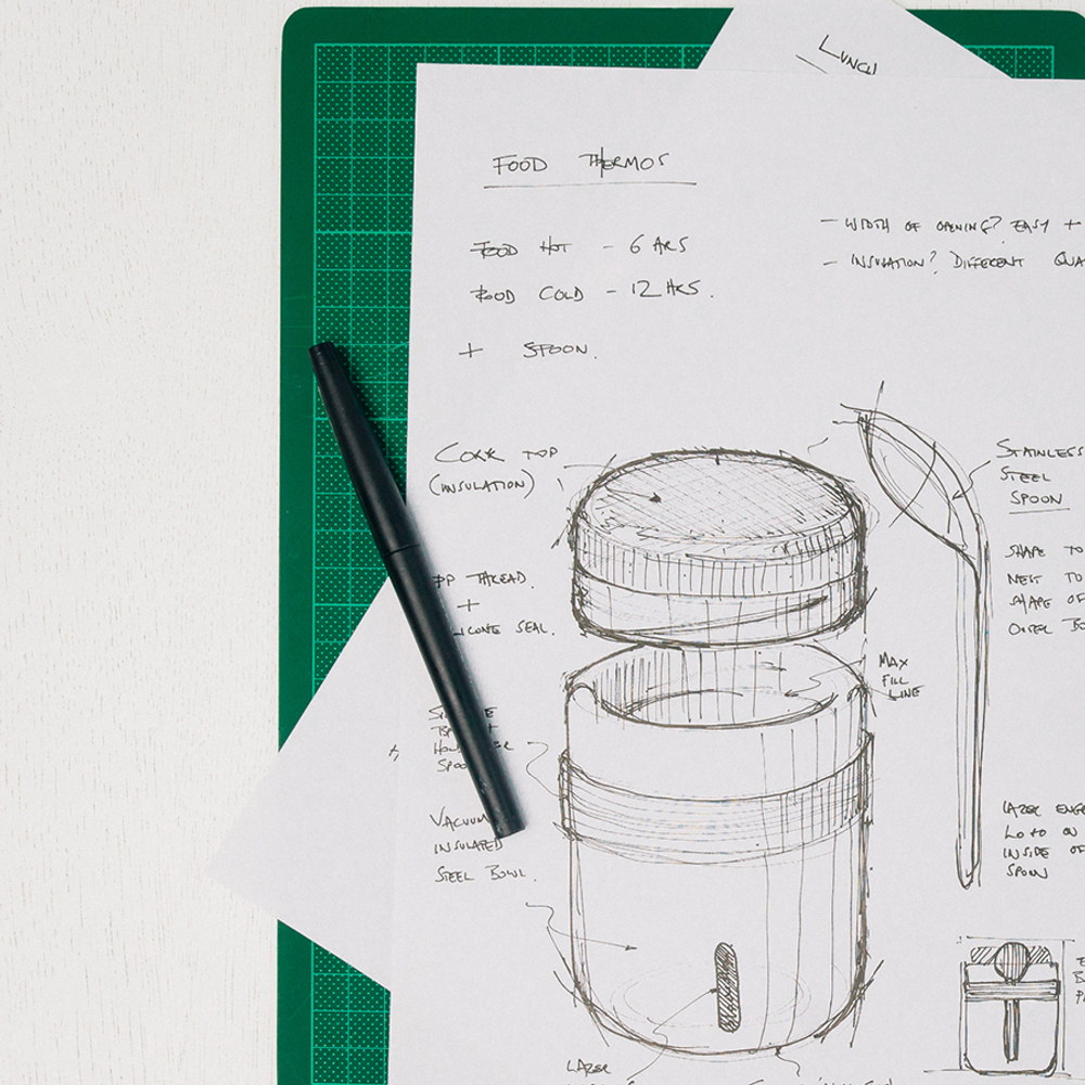 Термос black+blum, food flask, 400 мл, оранжевый