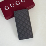 Длинное портмоне Gucci GG Emblem — тёмно-серое — фото 2