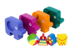 Игра дер. "Первый пазл малыша. Подбираем фигуры. Игрушки" (Степ пазл)