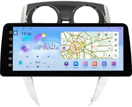 Магнитола для Nissan Note 2 2012-2021 - FarCar S500-TS18 монитор 12.3" 2K QLED на Android 14, Быстрая, CarPlay, 4G SIM-слот