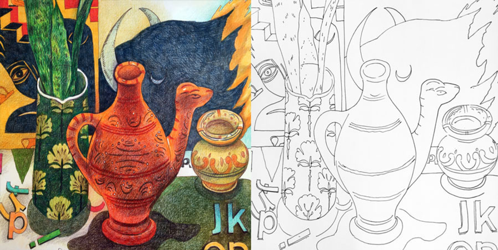 Книга-раскраска "Рисуй, как Светлана Франк" (том 3)