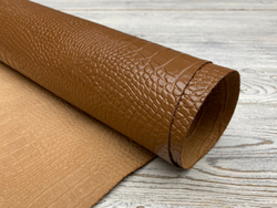Крокодил цв. Карамельный / Crocco Caramel, толщ. 0,9-1,1 мм, натуральная кожа