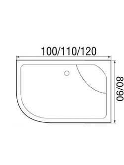 Душевая кабина RIVER NARA 120/80/44  МТ R 120x80x210 10000002823 Правая или левая  Ассимметрия