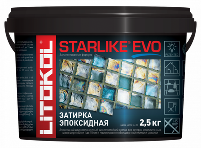 Затирка STARLIKE EVO Цвет: S.300 AZZURRO PASTELLO 2,5 кг, Litokol