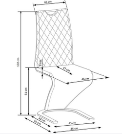 Стул HALMAR K442 темно-синий