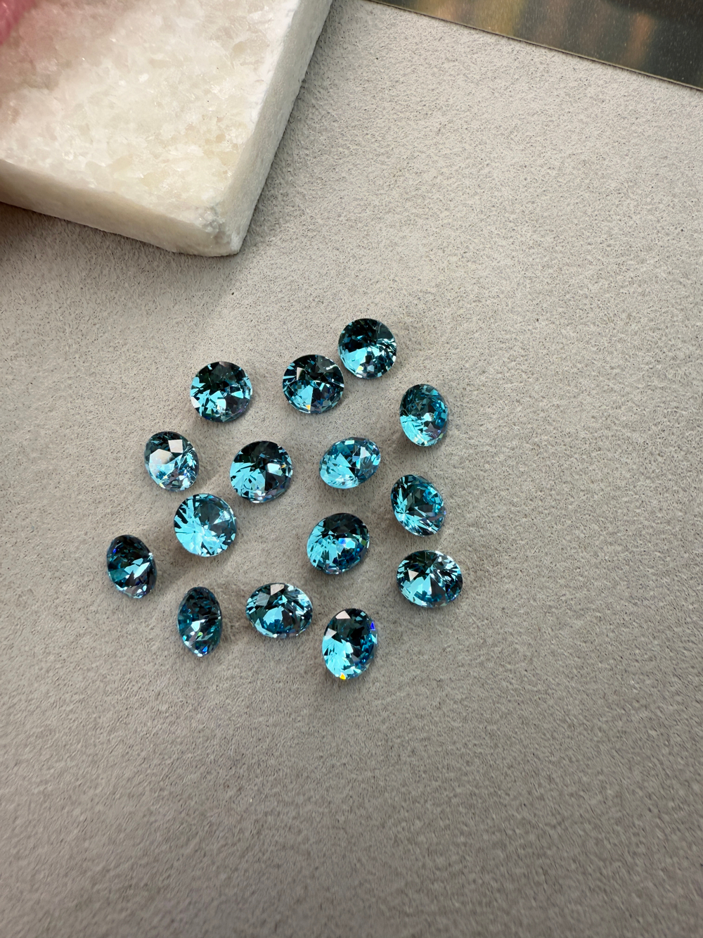 Шатон Chatone 8 мм (ss39), Dark aquamarine