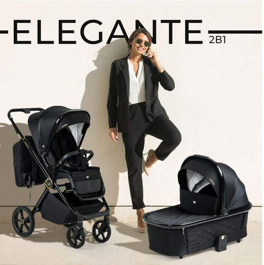 Коляска 2в1 Sweet Baby Elegante GL Black