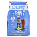 Quest Nutrition, холодный кофе, ванильный латте, 4 флакона по 296 мл (10 жидк. унций)
