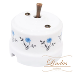 Тумблерный ретро выключатель Орнамент №2 Lindas 34418-B / 1 Группа света