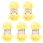 Пряжа Alize (Ализе) Puffy / уп.5 мот. по 100 г, 9м, 013 желтый A