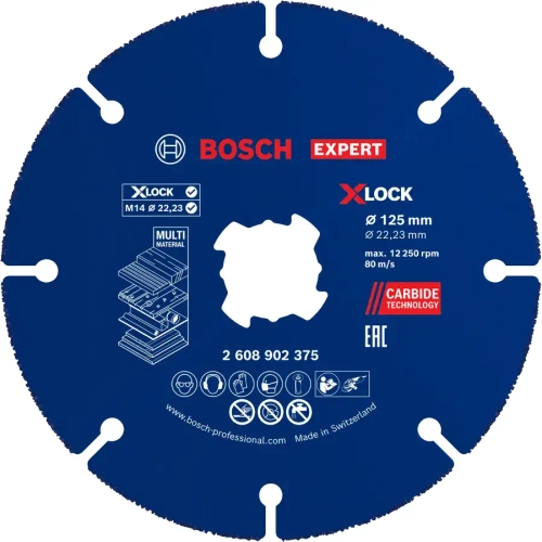 Отрезной диск 125 мм X-Lock EXPERT Multi Material BOSCH 2608901193