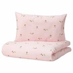 Комплект постельного белья IKEA DROMSLOTT (ДРЕМСЛОТТ), Детский, Розовый, 110x125, 35x55 см