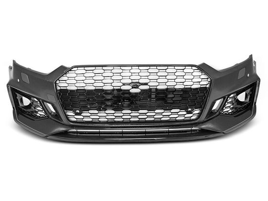 Бампер передний для Audi A5 B9 (18-...) с черной накладкой в стиле RS5
