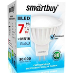 Светодиодная лампа Smartbuy Gu5.3-7W/4000 MR16 холодный свет