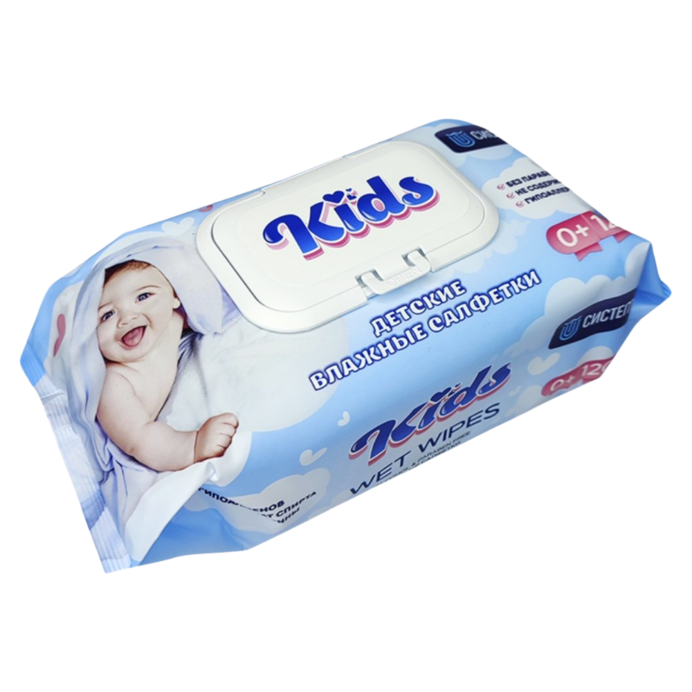 Салфетки СИСТЕМА KIDS 120 шт