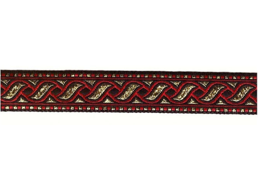 Тесьма жаккард с метанитом, с1857, рис. 9006, ш. 2,2 см