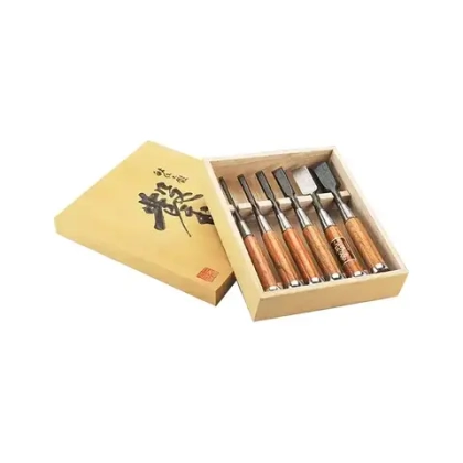 Комплект стамесок (Фудзикава) Shirogami 6, 9, 12, 18, 24, 30 мм Fujikawa Z.F-PRO-6